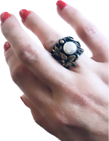 Χειροποίητο ασημένιο δαχτυλίδι από ασήμι 925 παλαιωμένο Doukissa