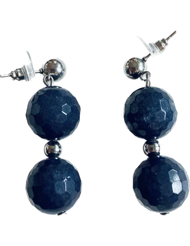 Χειροποίητα γυναικεία σκουλαρίκια με ημιπολύτιμες πέτρες Αχάτη Amalfi