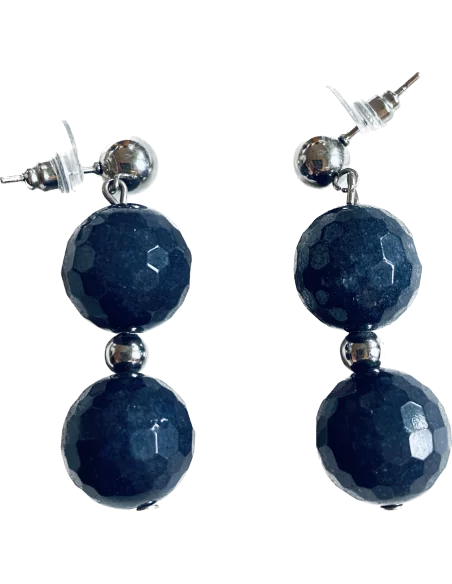 Χειροποίητα γυναικεία σκουλαρίκια με ημιπολύτιμες πέτρες Αχάτη Amalfi