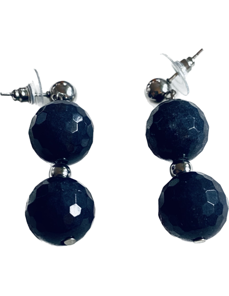 Χειροποίητα γυναικεία σκουλαρίκια με ημιπολύτιμες πέτρες Αχάτη Amalfi