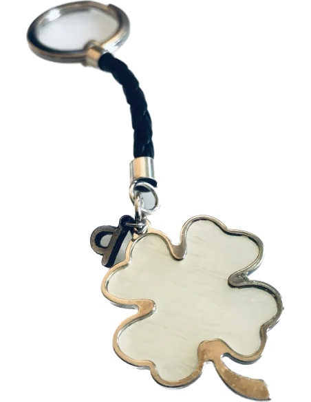 Χειροποίητο ασημένιο μπρελόκ από ασήμι 925 Τετράφυλλο τριφύλλι