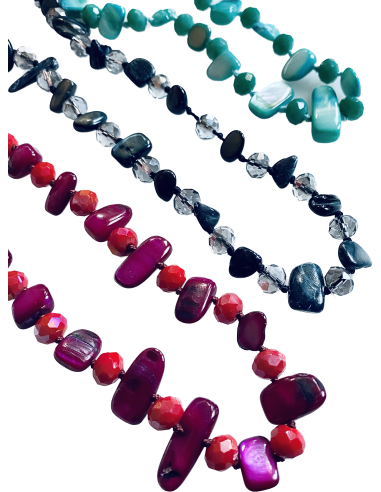 Χειροποίητο κολιέ με πέτρες Αχάτη και κρύσταλλα...