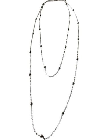 Χειροποίητη ασημί αλυσίδα από ατσάλι Dorina