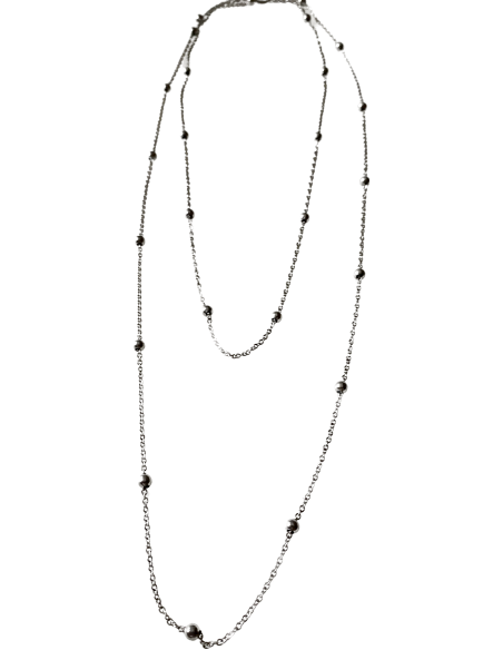 Χειροποίητη ασημί αλυσίδα από ατσάλι Dorina