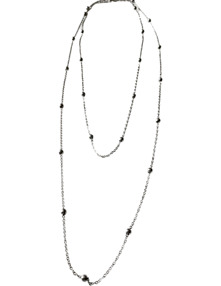 Χειροποίητη ασημί αλυσίδα από ατσάλι Dorina