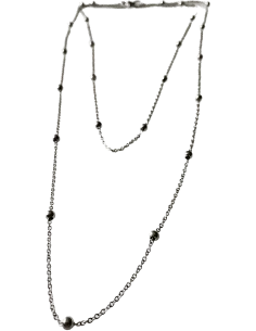 Χειροποίητη ασημί αλυσίδα από ατσάλι Dorina 2