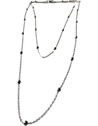 Χειροποίητη ασημί αλυσίδα από ατσάλι Dorina