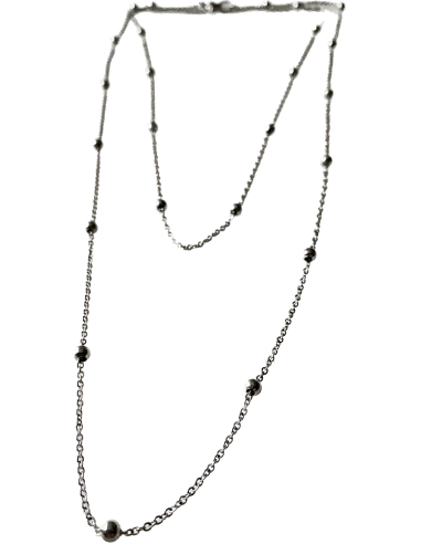 Χειροποίητη ασημί αλυσίδα από ατσάλι Dorina