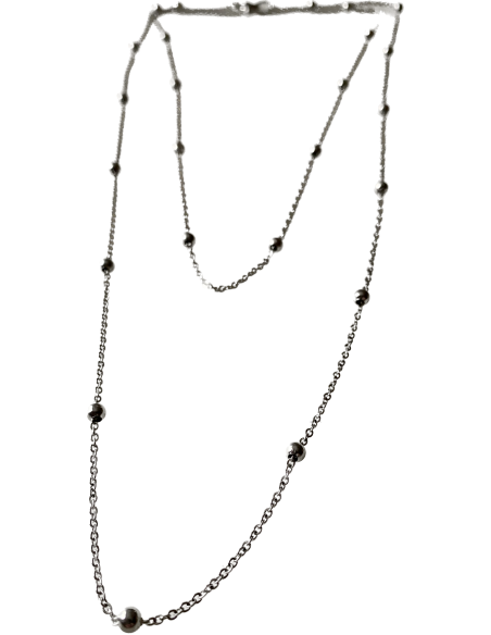 Χειροποίητη ασημί αλυσίδα από ατσάλι Dorina
