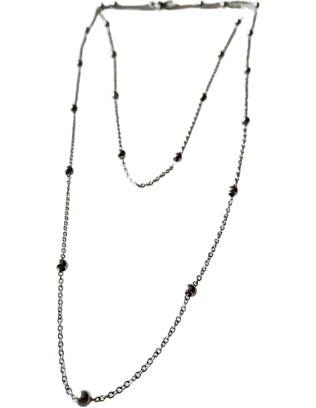 Χειροποίητη ασημί αλυσίδα από ατσάλι Dorina