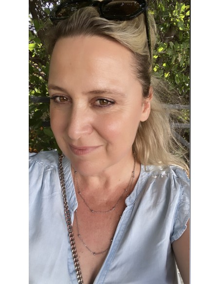 Χειροποίητη ασημί αλυσίδα από ατσάλι Dorina