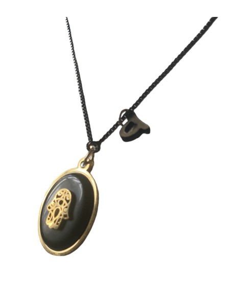 Χειροποίητο γυναικείο κόσμημα κολιέ με ημιπολύτιμες πέτρες και ατσάλι