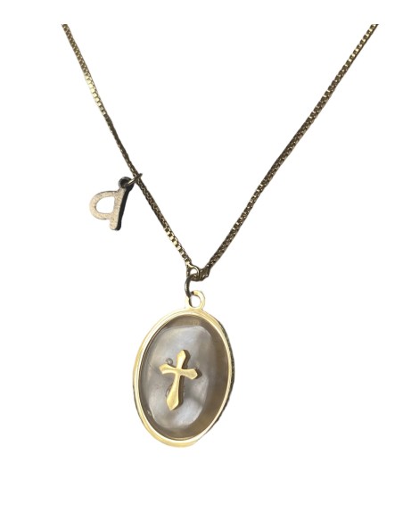 Χειροποίητο γυναικείο κόσμημα κολιέ με ημιπολύτιμες πέτρες και ατσάλι