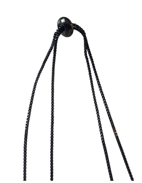 Χειροποίητο γυναικείο κόσμημα κολιέ με ημιπολύτιμες πέτρες και ατσάλι