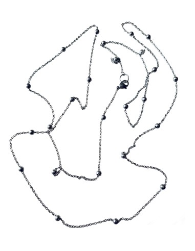 Χειροποίητη ασημί αλυσίδα από ατσάλι Dorina