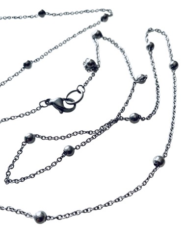 Χειροποίητη ασημί αλυσίδα από ατσάλι Dorina