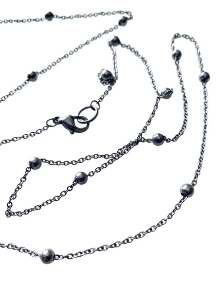 Χειροποίητη ασημί αλυσίδα από ατσάλι Dorina