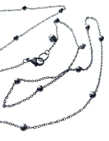 Χειροποίητη ασημί αλυσίδα από ατσάλι Dorina