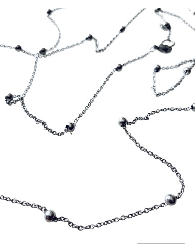 Χειροποίητη ασημί αλυσίδα από ατσάλι Dorina