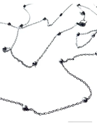 Χειροποίητη ασημί αλυσίδα από ατσάλι Dorina