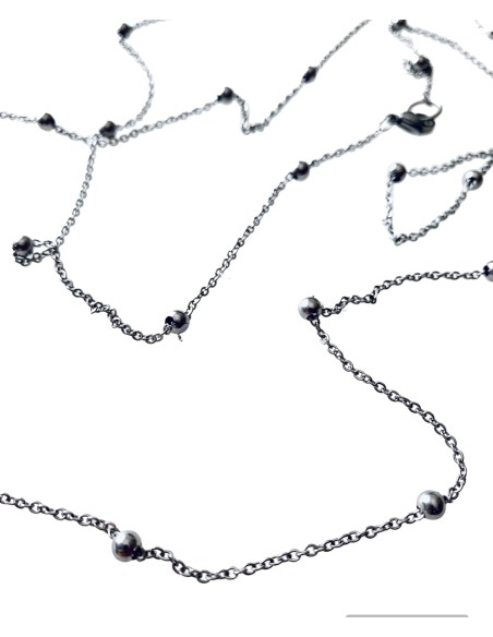 Χειροποίητη ασημί αλυσίδα από ατσάλι Dorina