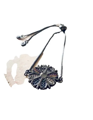 Χειροποίητο χρωματιστό βραχιόλι σε αλυσίδα Snowflake