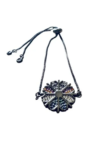 Χειροποίητο χρωματιστό βραχιόλι σε αλυσίδα Snowflake