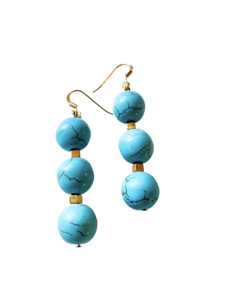 Χειροποίητα γυναικεία γαλάζια σκουλαρίκια από ημιπολύτιμες πέτρες Αχάτη και Αιματίτη Sierra Leone Χειροποίητα γυναικεία γαλάζια σκουλαρίκια από ημιπολύτιμες πέτρες Αχάτη και Αιματίτη Sierra Leone