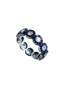 Χειροποίητο γυναικείο ασημένιο δαχτυλίδι με ζιργκόν Andorra 2