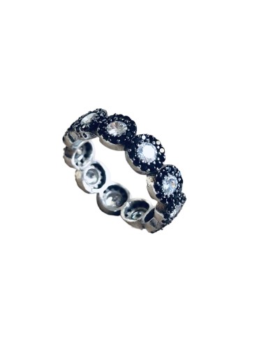 Χειροποίητο γυναικείο ασημένιο δαχτυλίδι με ζιργκόν Andorra