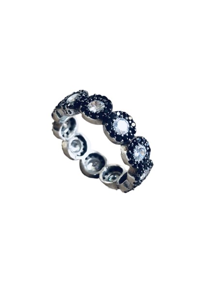 Χειροποίητο γυναικείο ασημένιο δαχτυλίδι με ζιργκόν Andorra