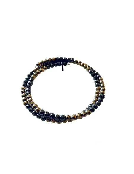 Χειροποίητο δίσειρο βραχιόλι με ημιπολύτιμες πέτρες Αιματίτη Ioli Χειροποίητο δίσειρο βραχιόλι με ημιπολύτιμες πέτρες Αιματίτη Ioli