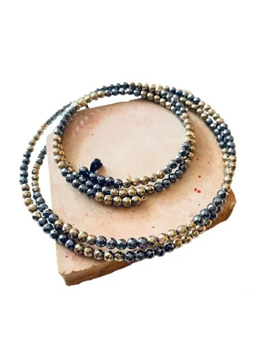 Χειροποίητο σετ από ημιπολύτιμες πέτρες Αιματίτη Ioli