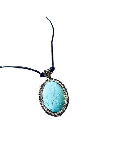 Χειροποίητο κολιέ με πέτρες Αχάτη σε γαλάζιο χρώμα και μαρκασίτη. Handmade Agate pendant Sea
