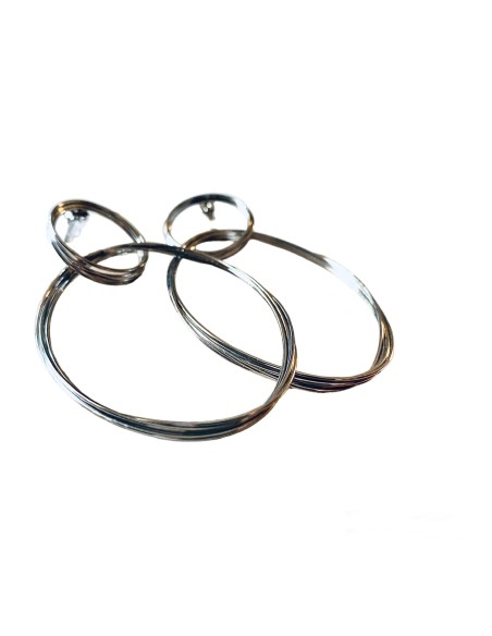 Γυναικεία σκουλαρίκια κρίκοι από ατσάλι Napolitana