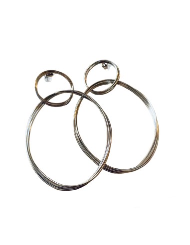 Γυναικεία σκουλαρίκια κρίκοι από ατσάλι Napolitana