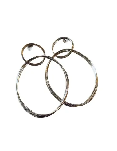 Γυναικεία σκουλαρίκια κρίκοι από ατσάλι Napolitana