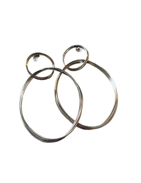Γυναικεία σκουλαρίκια κρίκοι από ατσάλι Napolitana