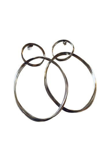 Γυναικεία σκουλαρίκια κρίκοι από ατσάλι Napolitana