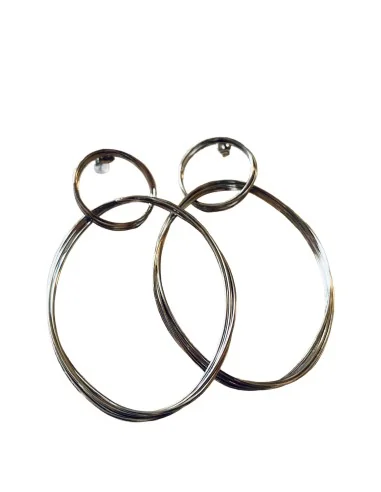 Γυναικεία σκουλαρίκια κρίκοι από ατσάλι Napolitana