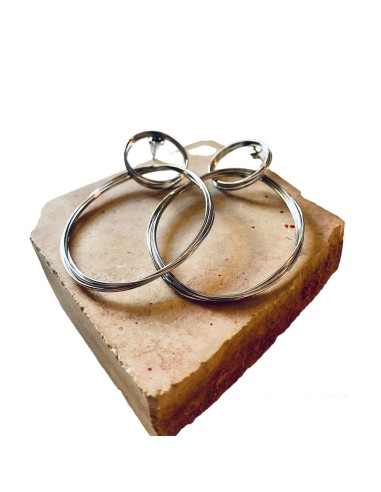 Γυναικεία σκουλαρίκια κρίκοι από ατσάλι Napolitana
