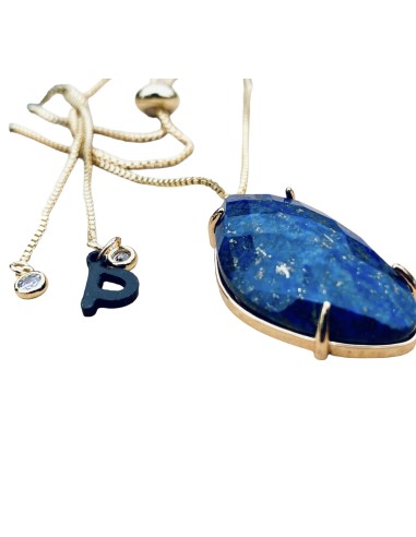 Χειροποίητο γυναικείο κολιέ με ημιπολύτιμες πέτρες Λαβραδωρίτη και Λάπις Λαζουλί Ambitious Χειροποίητο γυναικείο κολιέ με ημιπολύτιμες πέτρες Λαβραδωρίτη και Λάπις Λαζουλί Ambitious