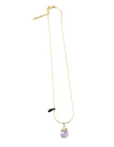 Χειροποίητο κολιέ με ημιπολύτιμες πέτρες σε αλυσίδα Milva