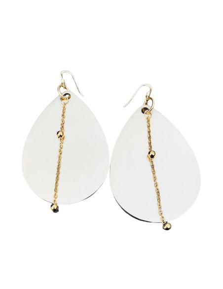 Χειροποίητα γυναικεία σκουλαρίκια σε μαύρο ή χρύσο με αλυσίδα Rotterdam