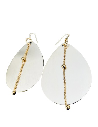 Χειροποίητα γυναικεία σκουλαρίκια σε μαύρο ή χρύσο με αλυσίδα Rotterdam