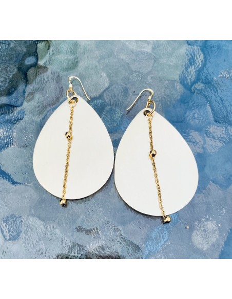 Χειροποίητα γυναικεία σκουλαρίκια σε μαύρο ή χρύσο με αλυσίδα Rotterdam