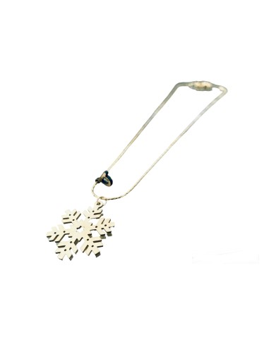 Χειροποίητο κολιέ από επιχρυσωμένο ατσάλι Χιονονιφάδα My Snowflake