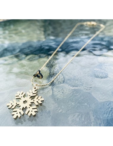 Χειροποίητο κολιέ από επιχρυσωμένο ατσάλι Χιονονιφάδα My Snowflake