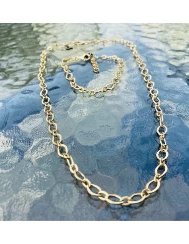 Χειροποίητη αλυσίδα επίχρυση από ατσάλι Jackie