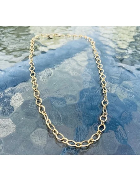 Χειροποίητη αλυσίδα επίχρυση από ατσάλι Jackie